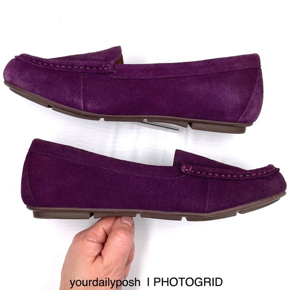 Purple suede Vionic Debbie moc loafer flats women’s US size 7 - Picture 3 of 14
